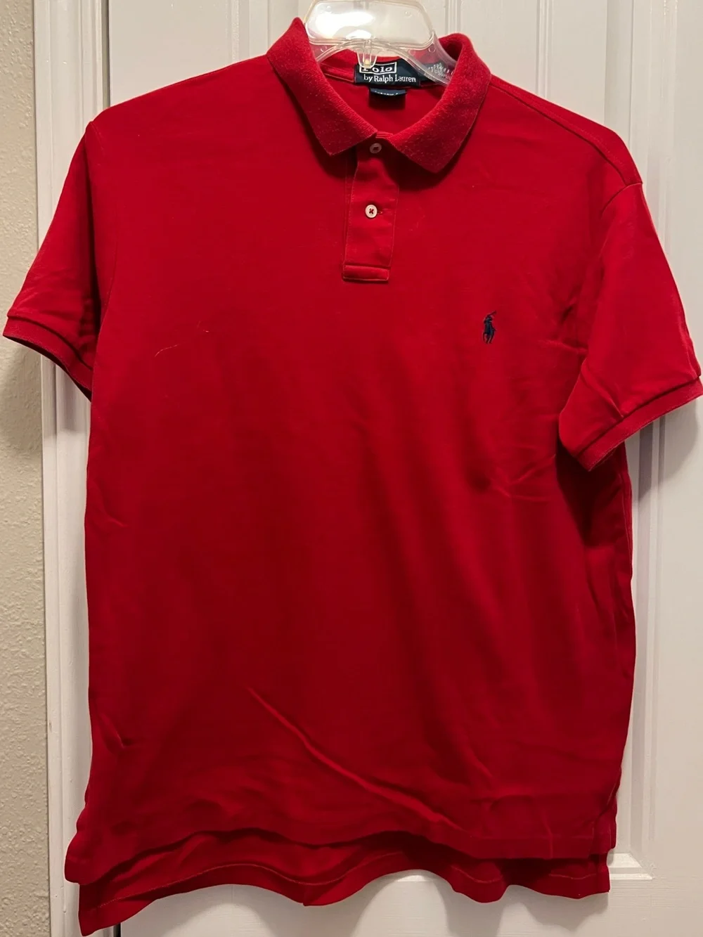 Ralph Lauren Red Short-Sleeve Polo with Navy Pony